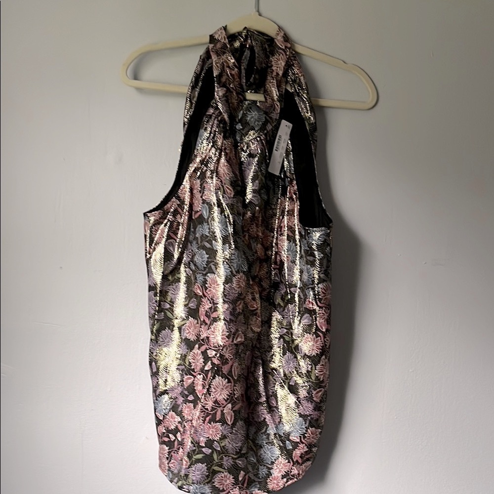 J. Crew Floral Halter Neck Top